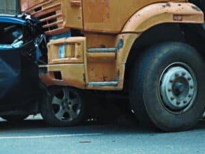 truck and passenger car collision