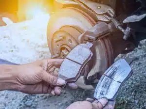 mechanic replacing brakes that turn out to be grounds to sue a company for a faulty product.